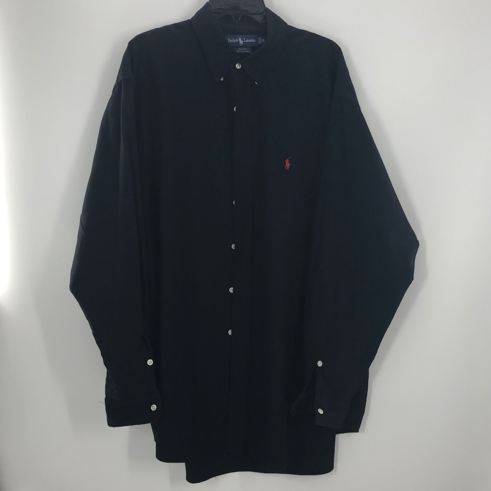 MENS XL POLO Ralph Lauren Button Down Black